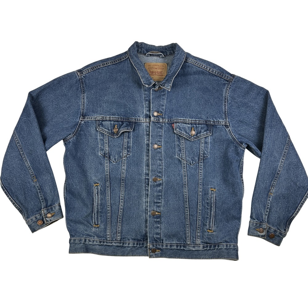 Vintage Levi's 70507-4890 Denim Jacket‎ Mens XL USA Made Trucker Blue Jean